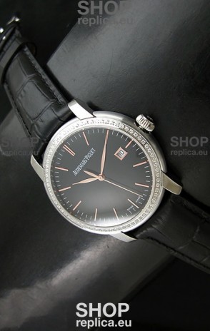 Audemars Piguet Jules Classic Swiss Automatic Watch in Black Dial