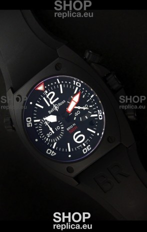 Bell and Ross BR-02 Tonneau Swiss Replica Watch in Black Dial