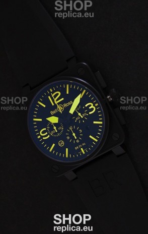 Bell and Ross BR01-94 7750 Swiss Watch in Yellow Markings