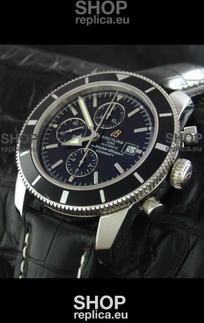 Breitling Superocean Swiss Replica Watch in Black Dial