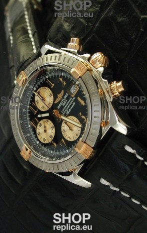 Breitling Windrider Swiss Replica Watch in Black Dial Steel Case
