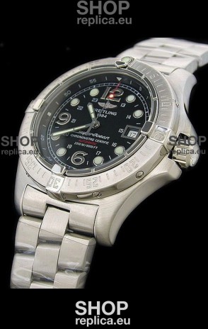 Breitling Superocean Steelfish Swiss Replica Watch in Black Dial