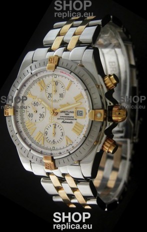Breitling Chronomat Evolution Swiss Replica Watch in White Dial