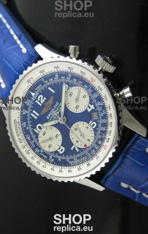 Breitling Navitimer Swiss Replica Watch in Blue Dial- Mirror Replica Watch
