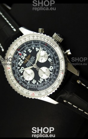 Breitling Navitimer Cosmonaute Swiss Replica Watch in Black Dial - MIRROR Replica