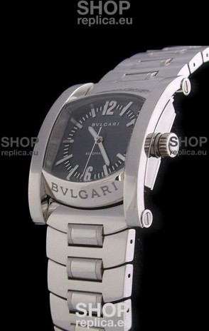 Bvlgari Assioma Japanese Replica Automatic Watch in Black Dial