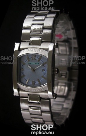 Bvlgari Assioma Japanese Replica Quartz Watch in Blue Dial