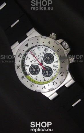 Bvlgari Diagono Chrono Swiss Replica Watch in White Dial