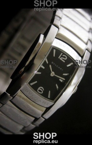Bvlgari Assioma Japanese Replica Quartz Watch in Black Dial