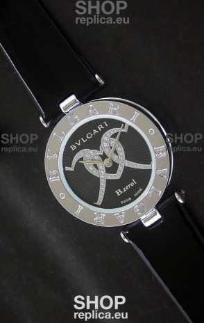 Bvlgari B.zerol Japanese Replica Quartz Watch in Black Dial