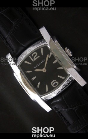 Bvlgari Assioma Japanese Replica Quartz Watch in Black Dial