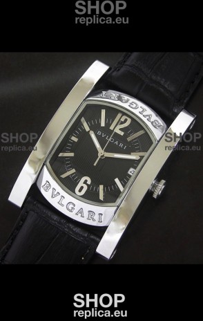 Bvlgari Assioma Japanese Replica Quartz Watch in Black Dial