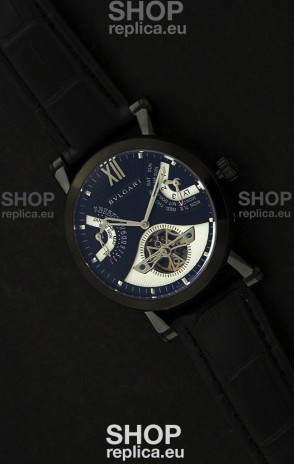 Bvlgari Sotirio Japanese Replica Automatic Watch in Blue Dial