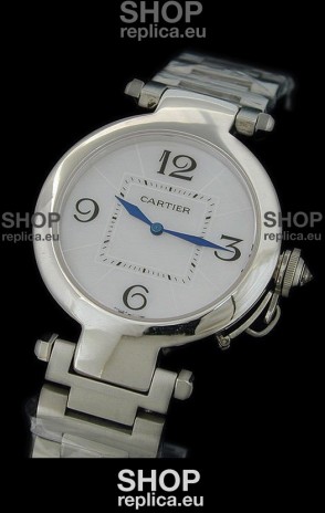 Cartier Pasha de Swiss Replica Automatic Watch in White Dial