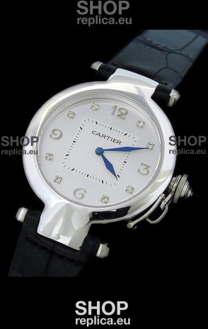Cartier Pasha de Swiss Replica Automatic Watch in White Dial