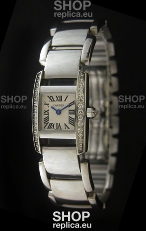 Cartier Tankissime Ladies Replica Watch in White Dial