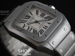 Cartier Santos Swiss Replica Watch in White Dial