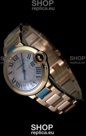 Cartier Balon de Swiss Replica Watch in Pink Dial