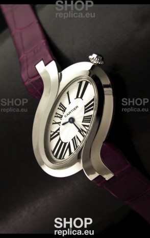 Delices De cartier Japanese Watch in Purple Strap