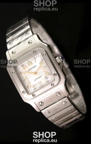 Cartier Santos Swiss Replica Watch - Automatic Movement in Gold Numerals
