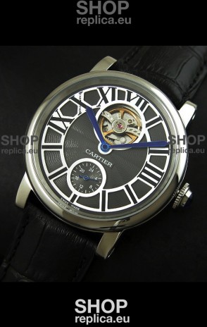 Ballon De Cartier Flying Tourbillon Japanese Replica Watch - Steel Case