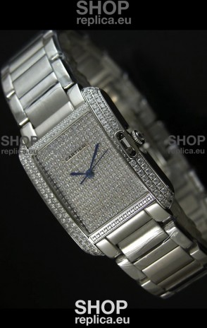 Cartier Tank Anglaise Ladies Replica Watch in Steel Case/Strap