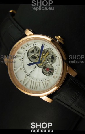 Rotonde De Cartier Cadran Love Japanese Replica Watch - Yellow Gold Case