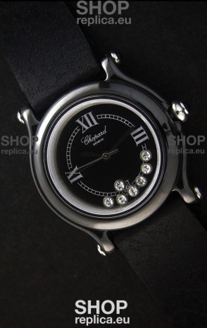 Chopard Happy Sport Japanese Replica Watch in Black Dial