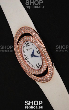 Chopard Xtravagza Swiss Replica Watch in White Strap