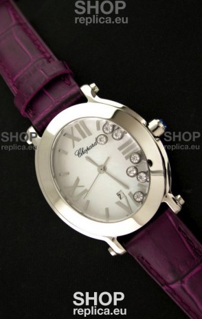 Chopard Happy Sport Ladies Japanese Replica Watch in Steel