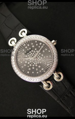 Chopard Xtravaganza Ladies Ladies Japanese Replica Watch in Black Dial