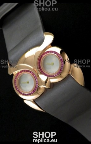Chopard Animal World Ladies Owl Watch in Double Mop White Dial