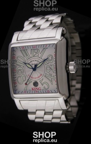 Franck Muller Consquistador Swiss Replica Watch in Silver White Dial