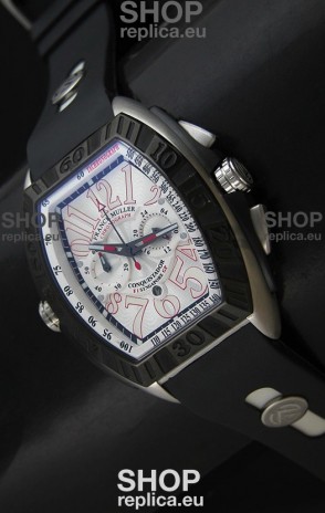 Franck Muller SingaporeGP Series 2009 Japanese Replica Watch in White Dial