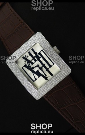 Franck Muller Geneve Infinity Japanese Special Watch in Brown Leather Strap