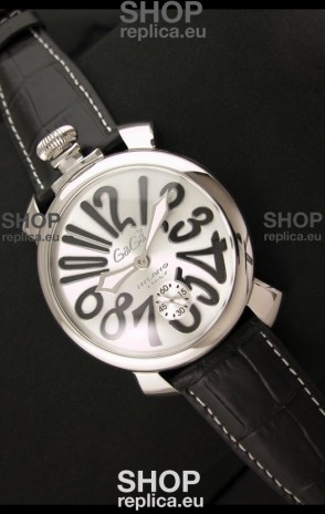 Gaga Milano Italy Japanese Replica Watch in Black Arabic Markers
