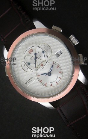 Glashuette ST. Steel Japanese Replica Watch in White Dial
