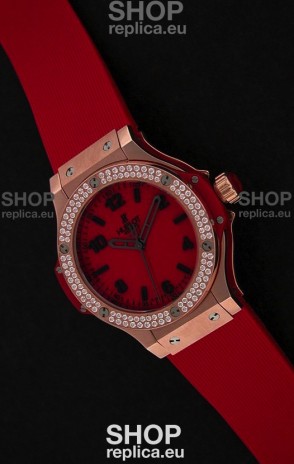 Hublot Big Bang King Swiss Quartz Watch in Diamond Plated