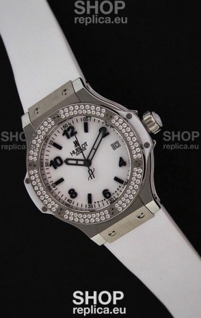 Hublot Big Bang King Swiss Quartz Watch in Faux Diamonds Plated