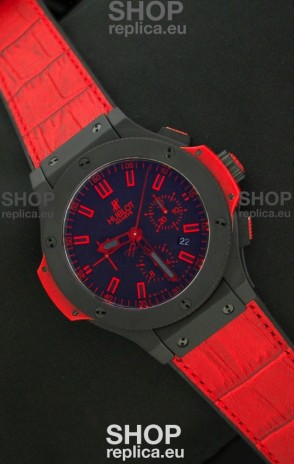 Hublot Big Bang Ceramic Sandblasted Matte Watch in Red - 1:1 Mirror Replica