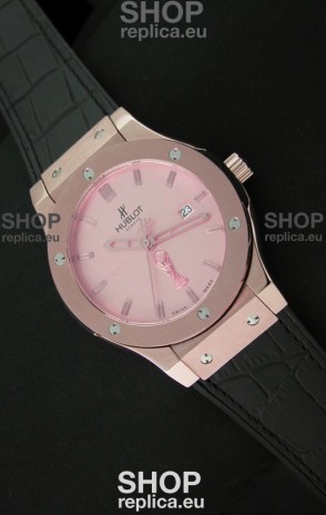 Hublot Classic Fusion FIFA Edition Swiss Watch in Pink Gold Case