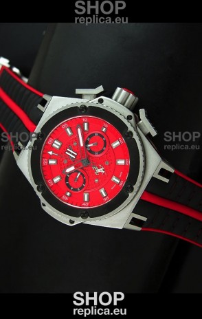 Hublot King Power Ferrari Edition Swiss Replica Watch - Black Strap