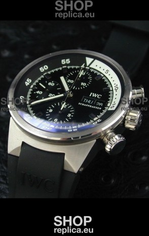 IWC Aquatimer Chrono Automatic Swiss Watch in Black Dial