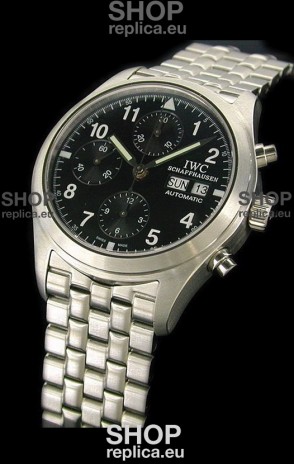 IWC Pilot Replica Watch in Black Dial