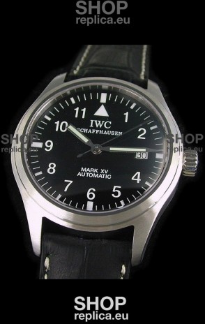 IWC Pilot MARK-XV Swiss Replica Watch in Black