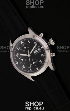 IWC Der Flieger Chronograph Swiss Replica Watch in Black