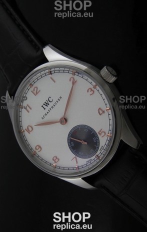 IWC Pro Tuguese Japanese Replica Watch in White Dial
