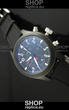 IWC Pilot Top Gun Automatic Swiss Replica Watch in Black PVD