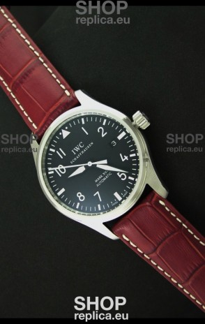 IWC Fliegeruhr International Watch Co. Swiss Automatic Replica Watch in Red Strap