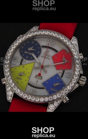 Five Time Zones Jacob&Co. Watch in Multicolour Dial
